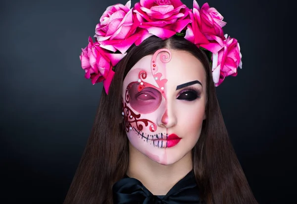 Mexicaanse dag make-up — Stockfoto