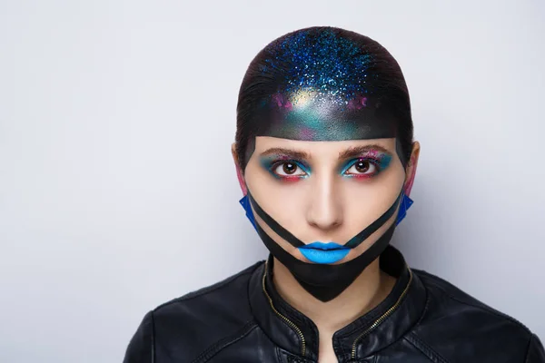 Shiny art make up — Stock Photo, Image