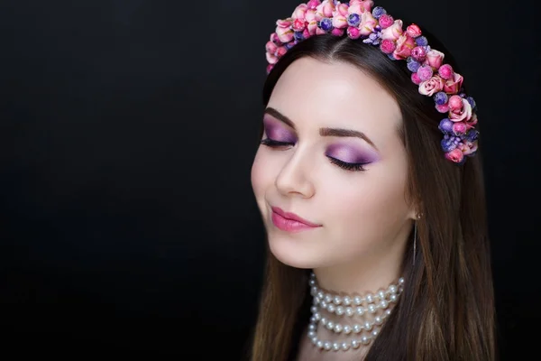 Pink flowers wreath