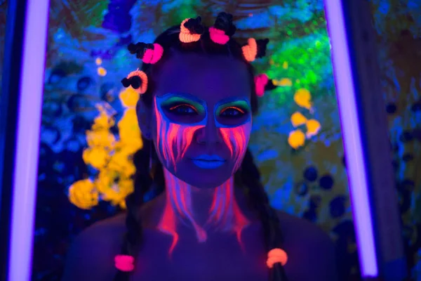 Arte neon di Halloween — Foto Stock