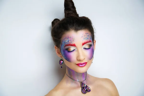 Fille licorne maquillage — Photo