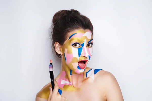 Woman artist make up — Stock Photo, Image