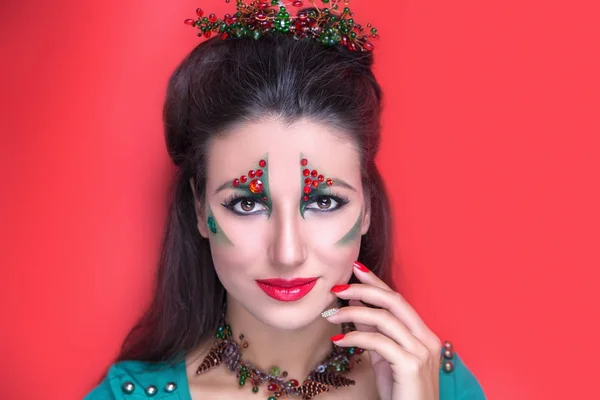 Mujer arte maquillaje — Foto de Stock