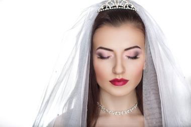 Güzel gelin düğün için hazırlamak