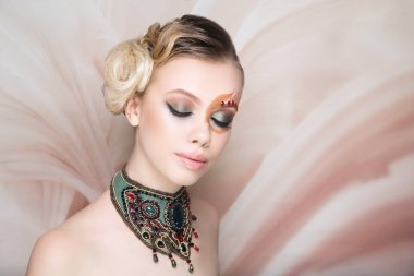 kadın Güzellik yüz sanat makyaj