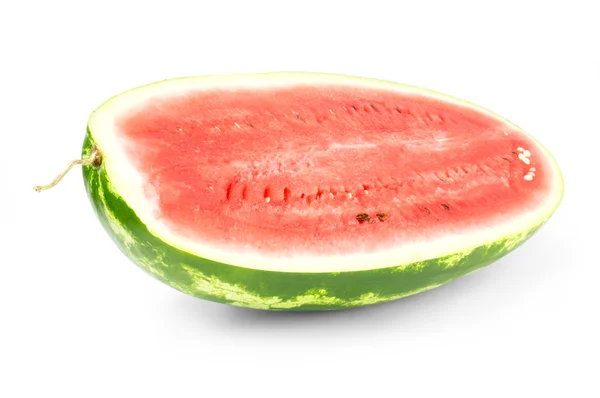 Polovina meloun izolované na bílém pozadí — Stock fotografie