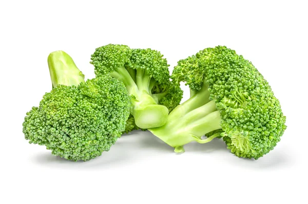 Větví zelí brokolice na bílém pozadí — Stock fotografie