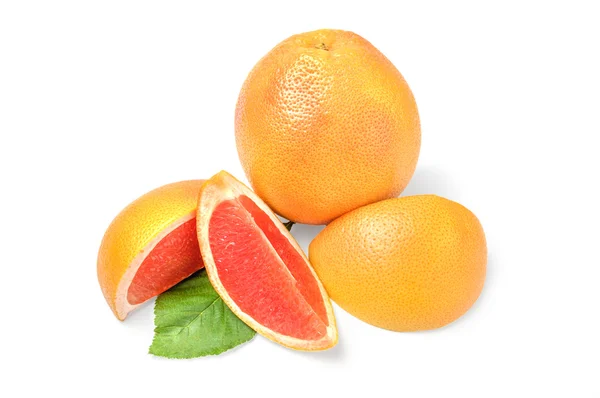 Grapefruit, ékek, fehér háttér — Stock Fotó