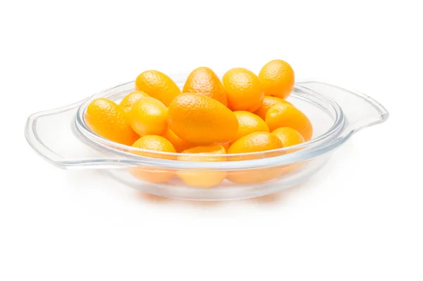 흰색 바탕에 금 귤 cumquat — 스톡 사진