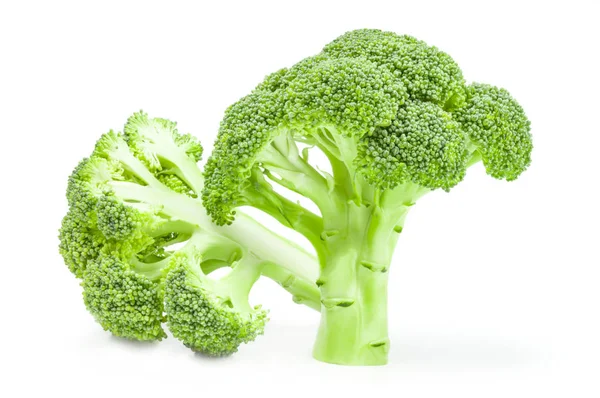 Broccoli floret isolated on a white background cutout — Stock Photo, Image