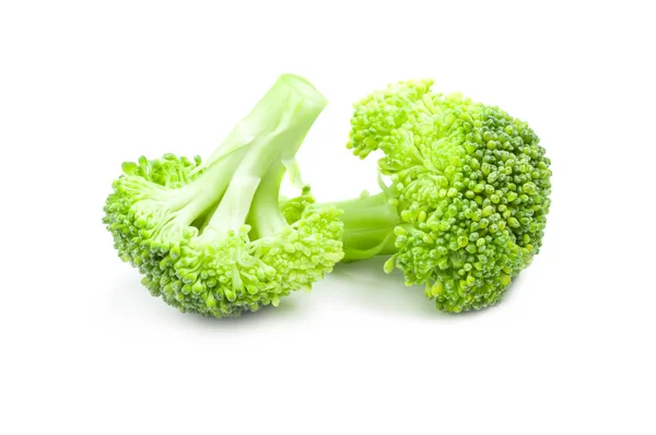 Cavolo broccolo isolato su un ritaglio di sfondo bianco — Foto Stock