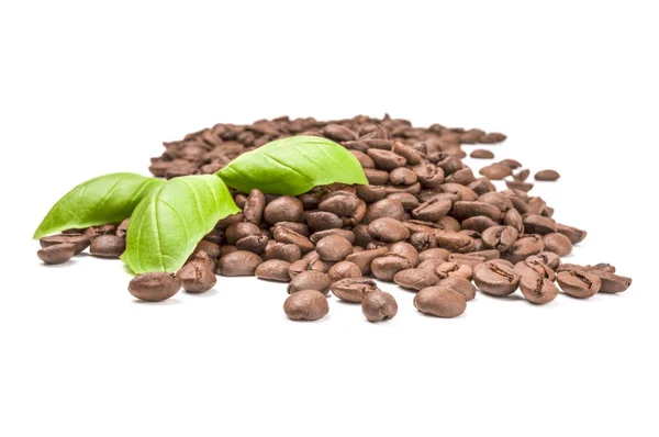 Brown coffee beans on a white background. Clipping path — Stock Photo, Image