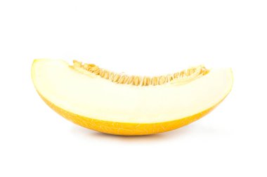 Bir beyaz arka plan kesme izole turuncu kavun karpuz