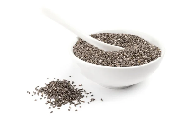 stock image Healthy chia seeds isolated on a white background cutout