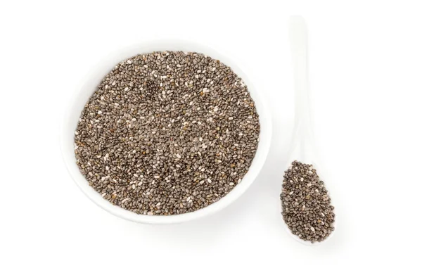 Healthy chia seeds isolated on a white background cutout — Stock Photo, Image