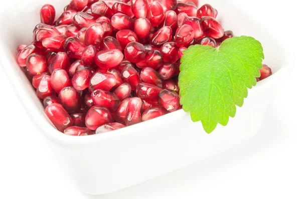 Delicious pomegranate fruit isolated on a white background cutout — Stock Photo, Image