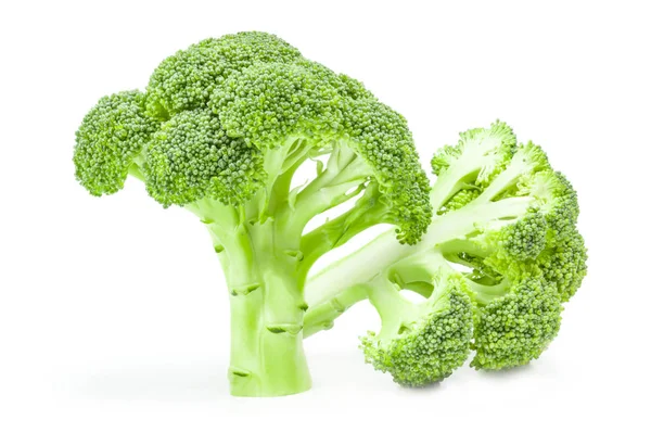 Čerstvé zelené brokolice izolovaných na bílém pozadí Vystřižení — Stock fotografie