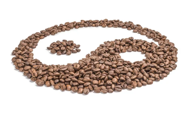 Kaffee auf weißem Hintergrund. Schneidpfad — Stockfoto