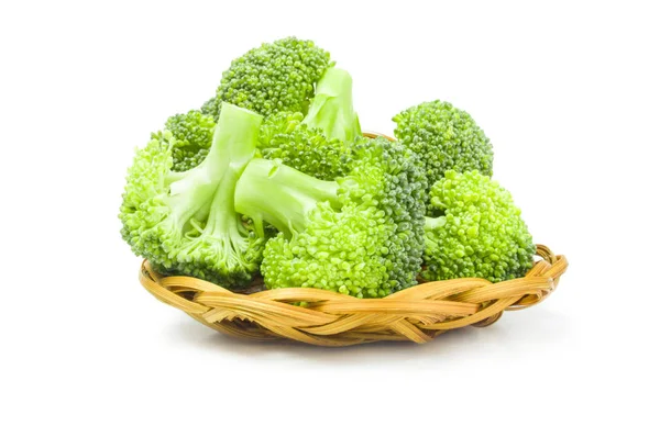 Broccoli floret isolated on a white background cutout — Stock Photo, Image
