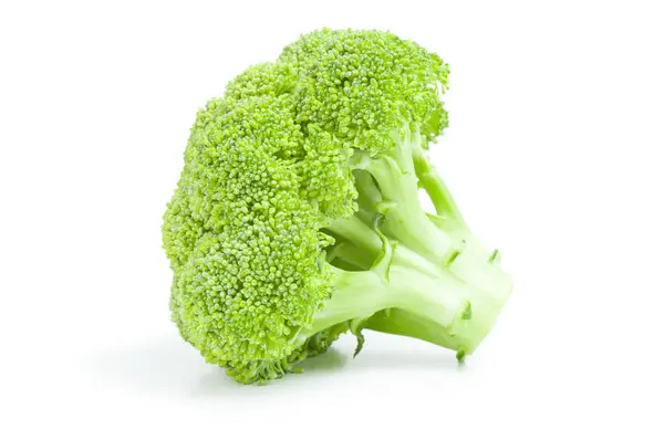 Broccoli floret isolated on a white background cutout — Stock Photo, Image