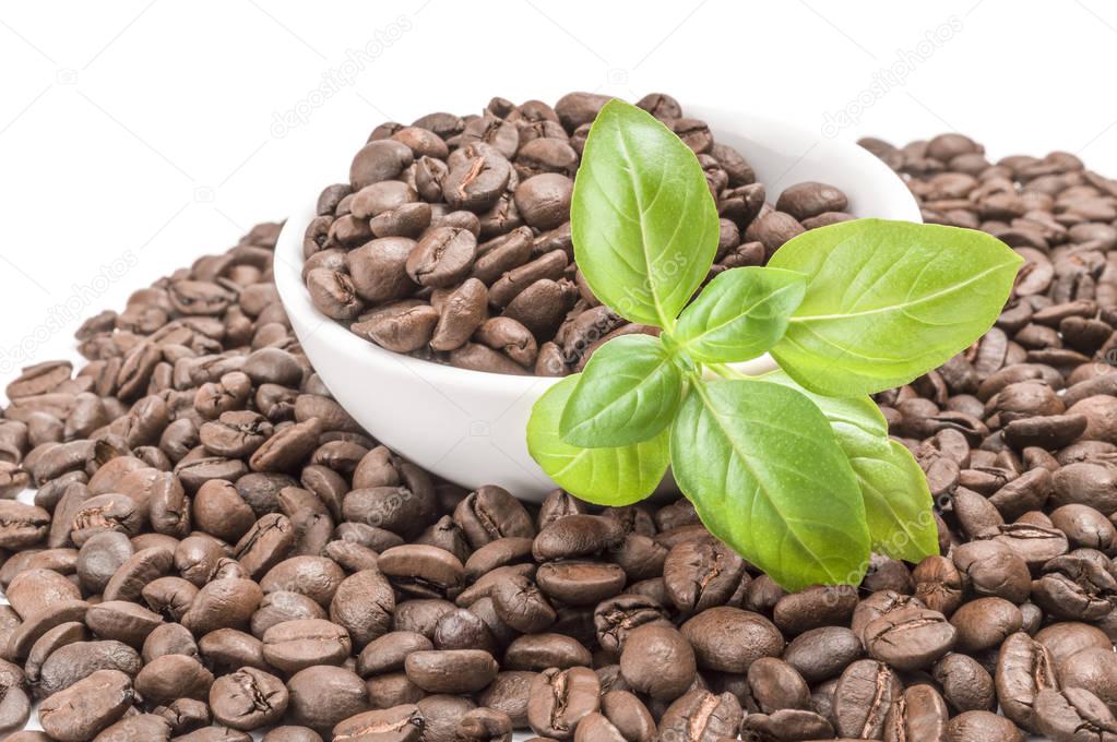 Roast coffee isolated on a white background cutout