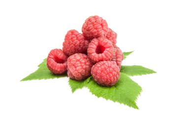 Ahududu meyve bir beyaz arka plan kesme izole