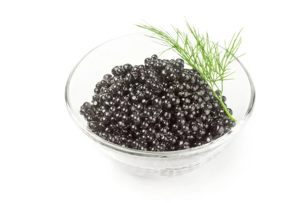 Sturgeon black caviar isolated on a white background cutout — Stock Photo, Image