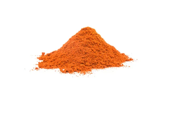 Halom elszigetelt fehér háttér kivágott piros paprika — Stock Fotó