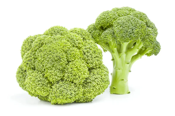 Cavolo broccolo isolato su un ritaglio di sfondo bianco — Foto Stock