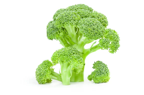 Cavolo broccolo isolato su un ritaglio di sfondo bianco — Foto Stock