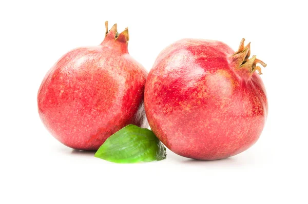 Ripe pomegranates isolated on a white background cutout — Stock Photo, Image