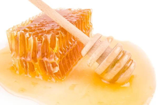 Elszigetelt fehér háttér kivágott méz — Stock Fotó