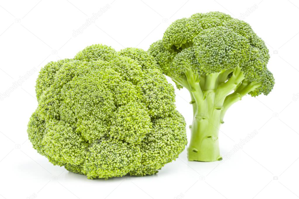 Broccoli cabbage isolated on a white background cutout