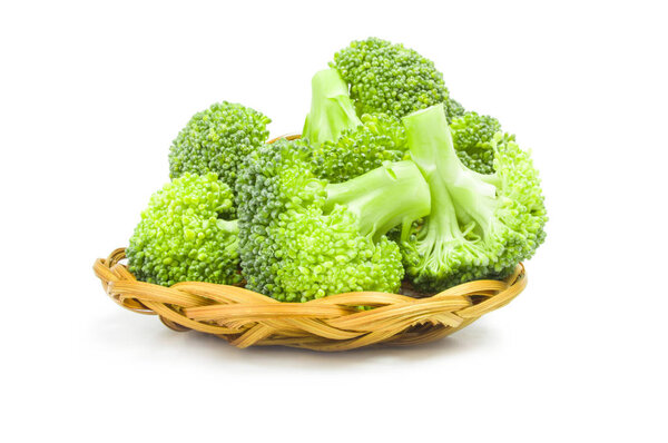 Broccoli cabbage isolated on a white background cutout