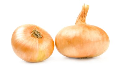 Bir beyaz arka plan kesme izole soğan taze ampul