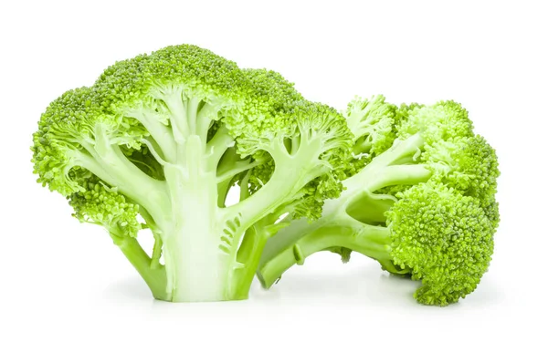 Färsk huvud broccoli isolerad på en vit bakgrund cutout — Stockfoto