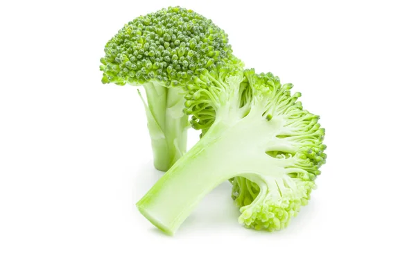 Chou brocoli isolé sur fond blanc découpé — Photo