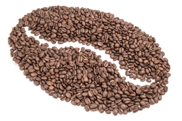 Koffie op een witte achtergrond. Uitknippad — Stockfoto