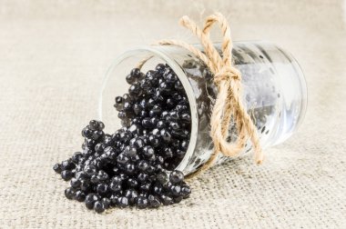 Beluga havyarı arka plan üzerinde, 