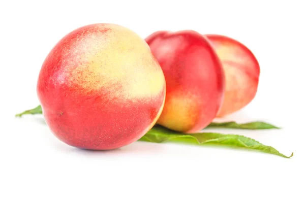 Isolated peaches on a white background. — Stock Photo, Image