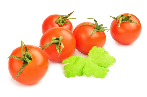 Cereja de tomate isolada em branco — Fotografia de Stock