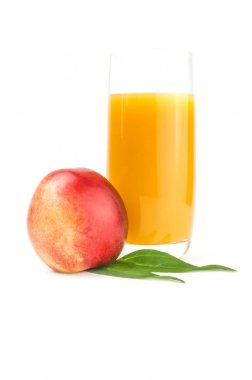 Bir beyaz arka plan kesme izole izole şeftali