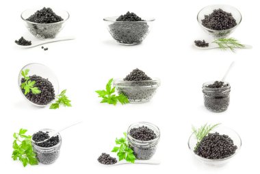 Siyah beluga havyarı kolaj