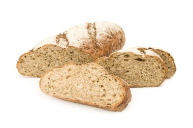 Pişmiş eşya bir beyaz arka plan kesme izole