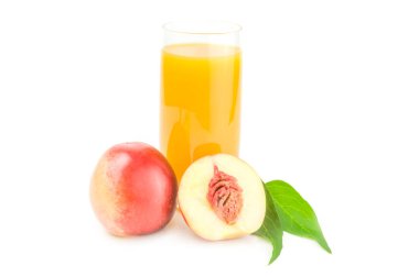 Bir beyaz arka plan kesme izole izole şeftali