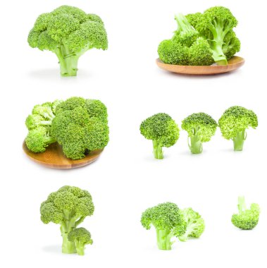 Brokoli lahana beyaz bir arka plan üzerinde izole topluluğu