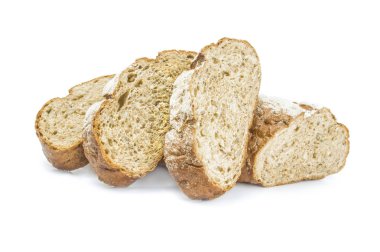 Unlu ürünler üzerinde beyaz bir kesme izole