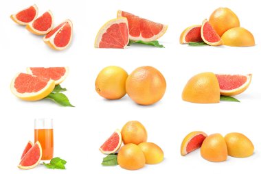 Greyfurt kolajı beyaz arkaplan kesiminde izole edildi