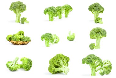 Brokoli lahana bir arka plan üzerinde kümesi