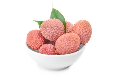 Beyaz arka plan kesme izole lichee